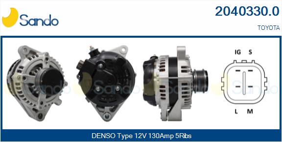 Alternatore SANDO 2040330.0