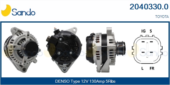  ALTERNATORE (ADATTABILE) TOYOTA COROLLA 2.0D -06