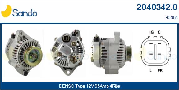 Alternatore SANDO 2040342.0