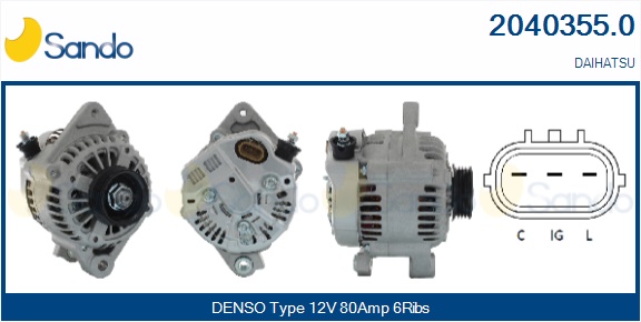  ALTERNATORE (ADATTABILE) DAIHATSU SIRION 1.3 08-