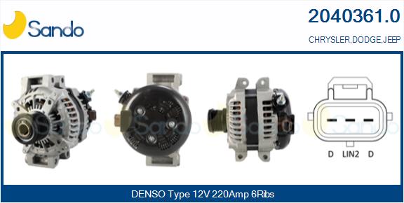 Alternatore SANDO 2040361.0