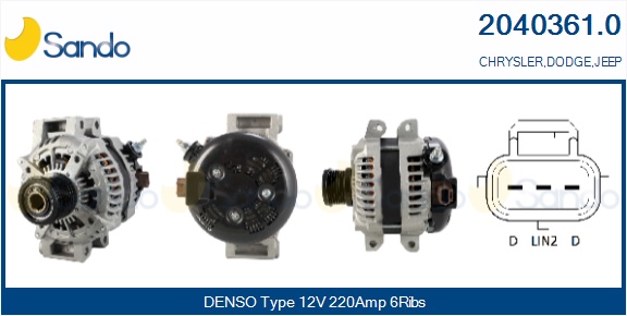  ALTERNATORE (ADATTABILE) JEEP CHEROKEE 2.8CRD 08-