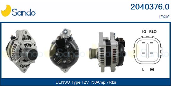 Alternatore SANDO 2040376.0