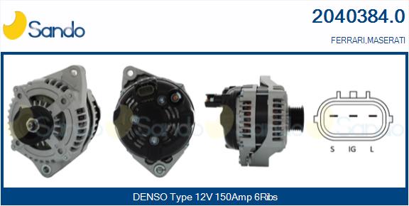 Alternatore SANDO 2040384.0