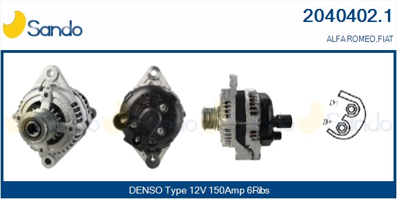  ALTERNATORE (ORIGINALE) ALFA GIULIETTA 1.6JTDM 10-