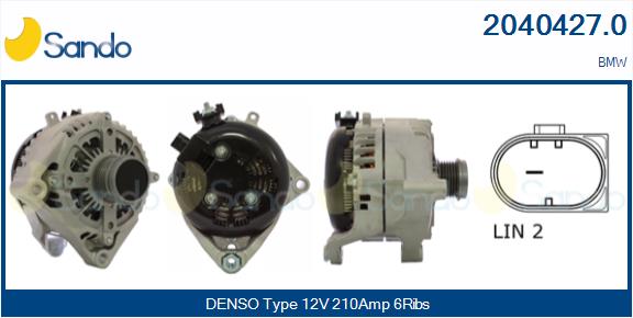 Alternatore SANDO 2040427.0