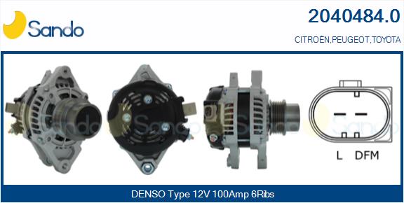 Alternatore SANDO 2040484.0