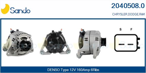 Alternatore SANDO 2040508.0