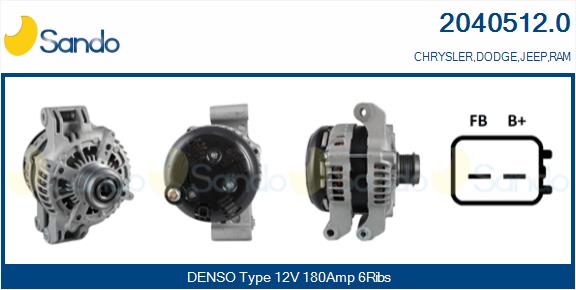 Alternatore SANDO 2040512.0