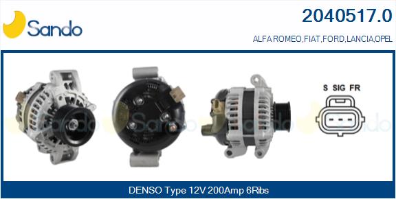 Alternatore SANDO 2040517.0