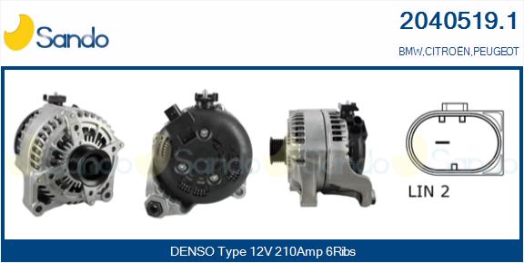 Alternatore SANDO 2040519.1