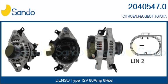 Alternatore SANDO 2040547.0