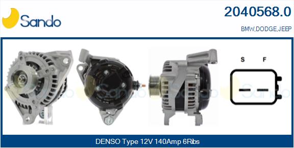 Alternatore SANDO 2040568.0