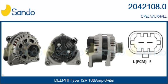 Alternatore SANDO 2042108.0