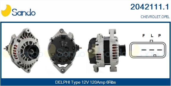 Alternatore SANDO 2042111.1