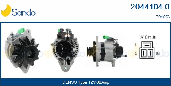 ALTERNATORE (ADATTABILE) TOYOTA L.CRUISER 2.4TD -90