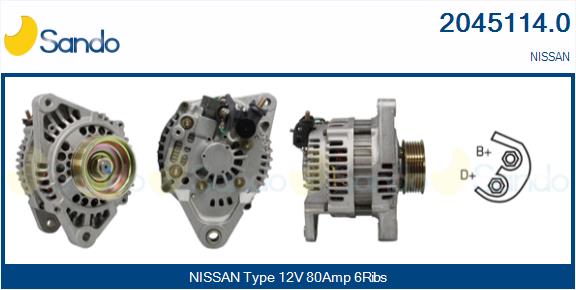 Alternatore SANDO 2045114.0