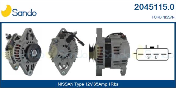 Alternatore SANDO 2045115.0