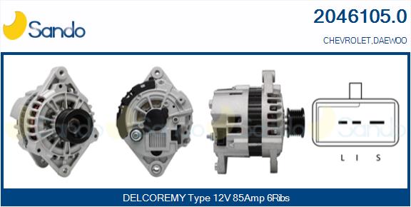 Alternatore SANDO 2046105.0