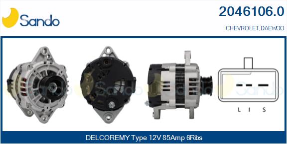 Alternatore SANDO 2046106.0