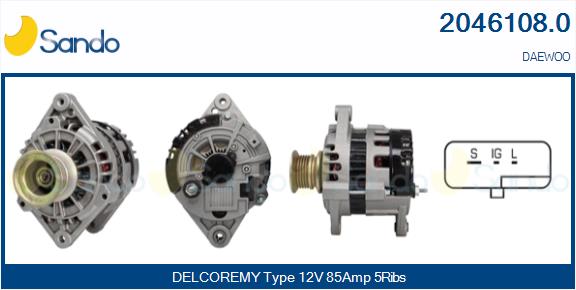 Alternatore SANDO 2046108.0