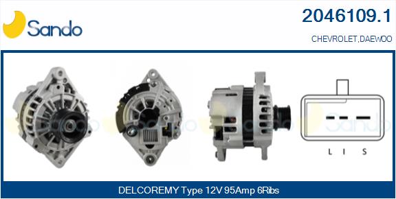 Alternatore SANDO 2046109.1