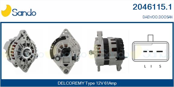 Alternatore SANDO 2046115.1