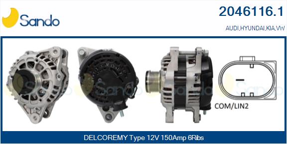 Alternatore SANDO 2046116.1
