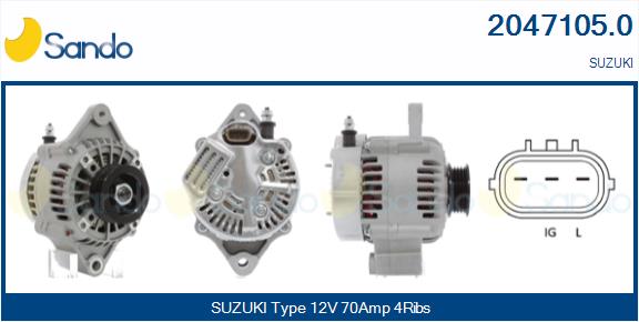  ALTERNATORE (ADATTABILE) SUZUKY ALTO 1.1 02-
