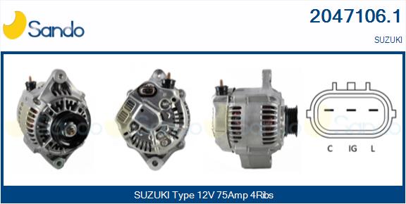 Alternatore SANDO 2047106.1