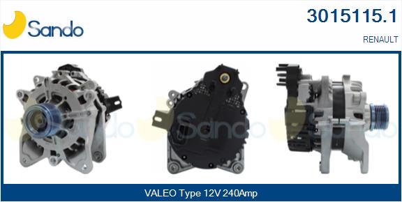 Alternatore motorino d'avviamento SANDO 3015115.1