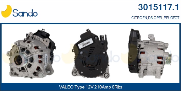 Alternatore motorino d'avviamento SANDO 3015117.1