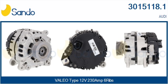 Alternatore motorino d'avviamento SANDO 3015118.1