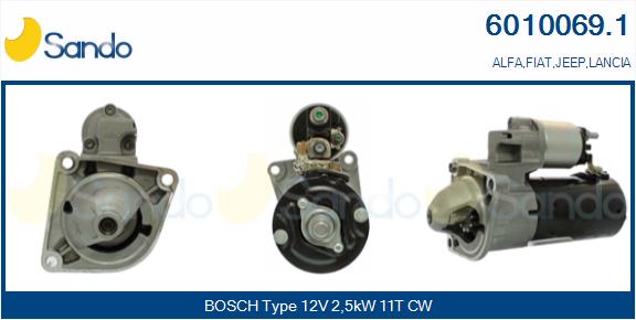 Motorino d'avviamento SANDO 6010069.1