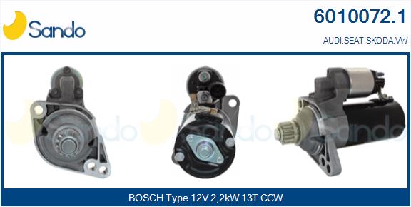 Motorino d'avviamento SANDO 6010072.1