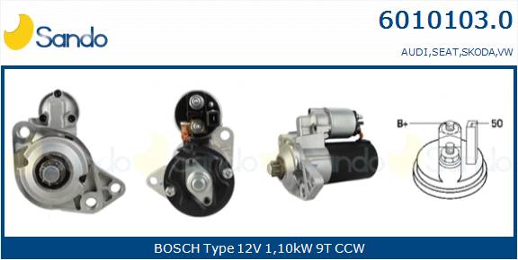  MOTORINO AVVIAMENTO (ADATTABILE) VW GOLF 1.4 -05