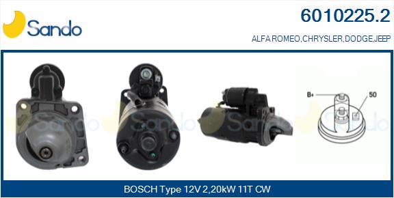 Motorino d'avviamento SANDO 6010225.2