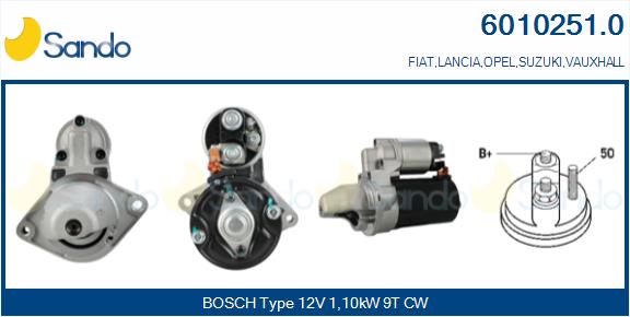 MOTORINO AVVIAMENTO (ADATTABILE) FIAT PANDA 1.3D MJT 04-