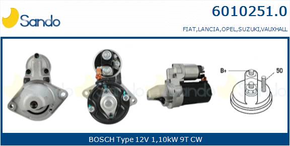  MOTORINO AVVIAMENTO (ADATTABILE) FIAT PANDA 1.3D MJT 04-