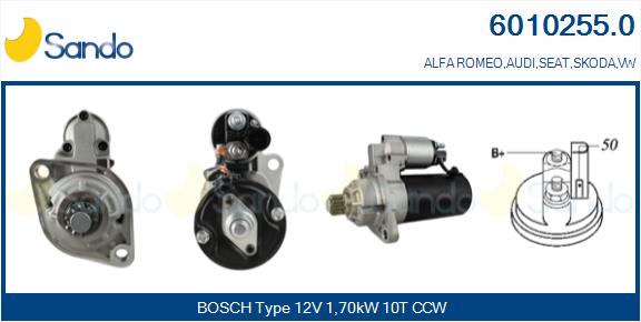  MOTORINO AVVIAMENTO (ADATTABILE) VW GOLF V 2.0TDI 07-