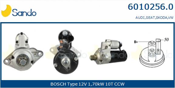  MOTORINO AVVIAMENTO (ADATTABILE) VW GOLF 2.0TDI -08