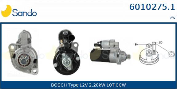  MOTORINO AVVIAMENTO (ORIGINALE) VW TRANSPORTER 2.5TD -09
