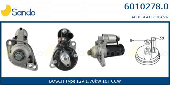  MOTORINO AVVIAMENTO (ADATTABILE) VW GOLF V 1.9TDI 04-