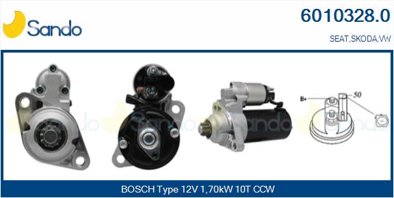  MOTORINO AVVIAMENTO (ADATTABILE) VW POLO 1.4TDI -09