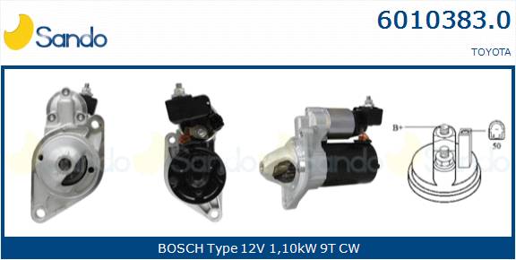  MOTORINO AVVIAMENTO (ADATTABILE) TOYOTA YARIS 1.4D 05-