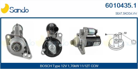 Motorino d'avviamento SANDO 6010435.1