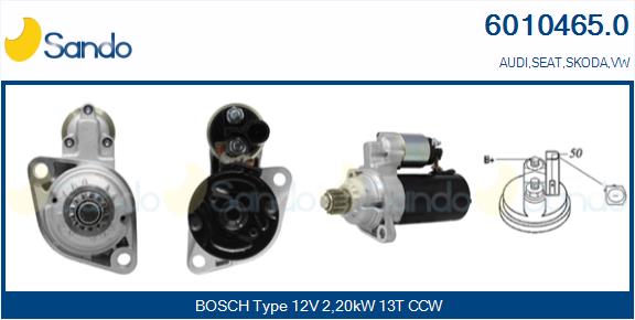  MOTORINO AVVIAMENTO (ADATTABILE) AUDI A3 2.0TDI -12