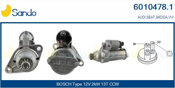 Motorino d'avviamento SANDO 6010478.1