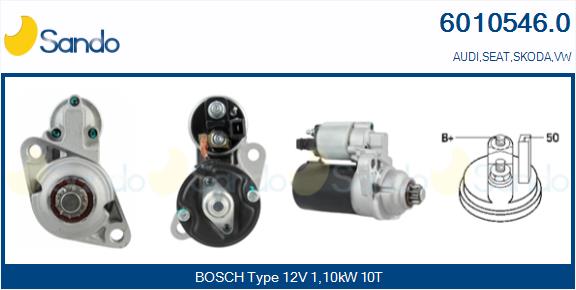 Motorino d'avviamento SANDO 6010546.0