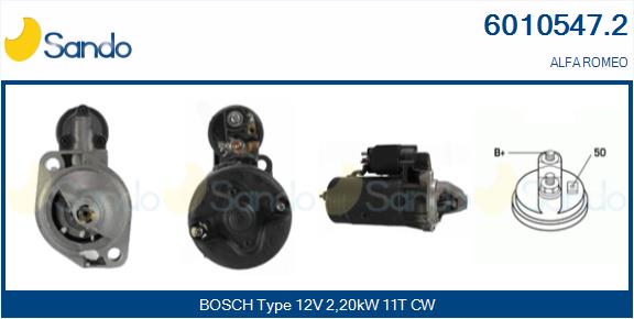 Motorino d'avviamento SANDO 6010547.2